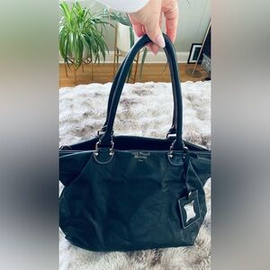 Black Jack Russel Malletier Paris natural Leather Tote Bag with Top Handles